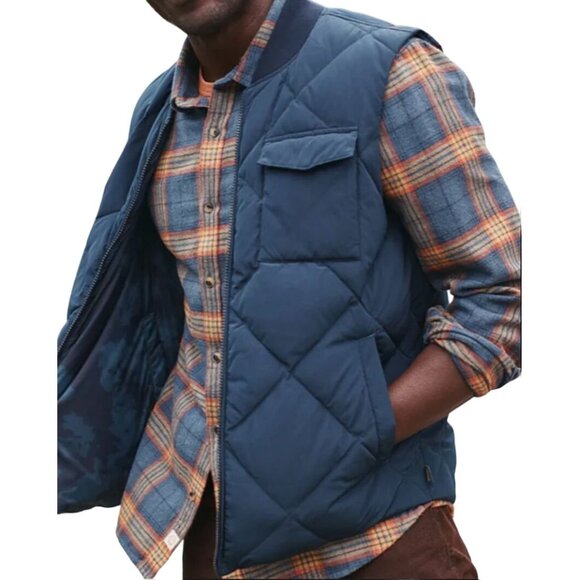 Marine Layer Other - Marine Layer LW Puffer Vest Sky Captain Reversible Mens Small